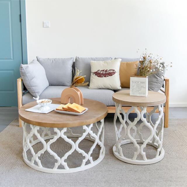 楽天市場】A056298高級 北欧風 丸型 センターテーブル リビング