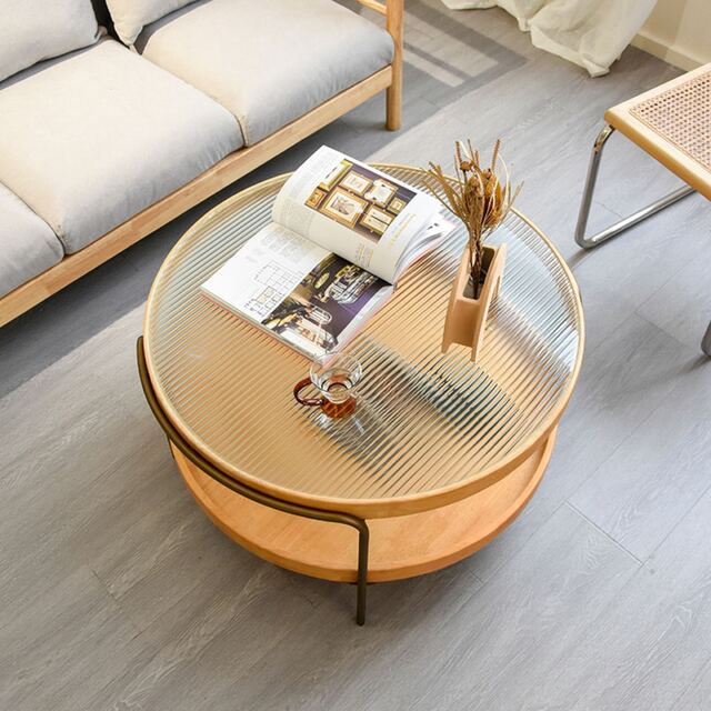 楽天市場】A056301高級 北欧風 丸型 センターテーブル リビング