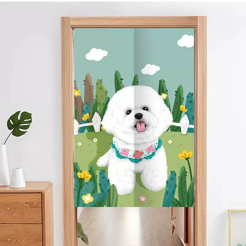 のれん ロング暖簾 80x120犬柄 コーギー雑貨 かわいい 間仕切り 洋風 のれん ロング 暖簾 85×120 犬柄 イヌ かわいい 間仕切り 洋風