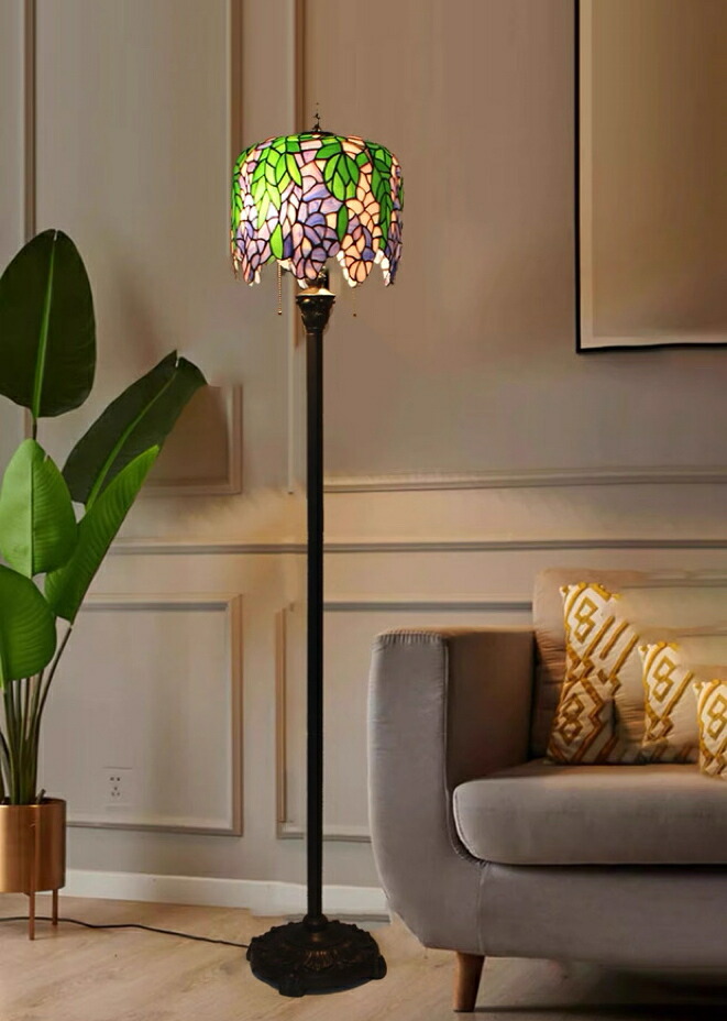 楽天市場】A043828ステンドグラスフロアライト ．間接照明 フロア