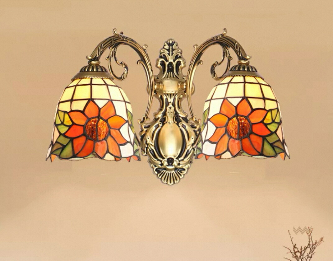 楽天市場】ステンドグラス かめ 卓上ランプ ズコット タッチセンサー