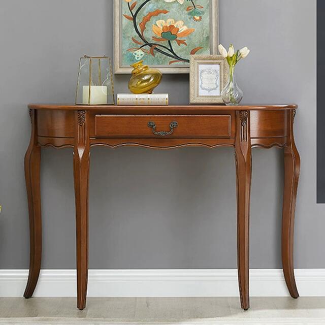 最終価格　高級家具モリシゲ　コンソールテーブル　アンティーク調　　サイドテーブル 楽天市場】A011814サイドテーブル コンソールテーブル 玄関テーブル 半