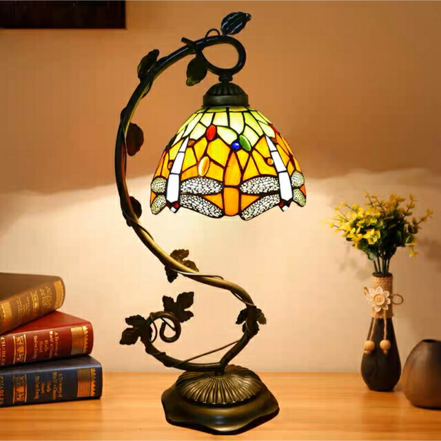 楽天市場】A047454高級ステンドグラスランプ ．卓上スタンド 豪華