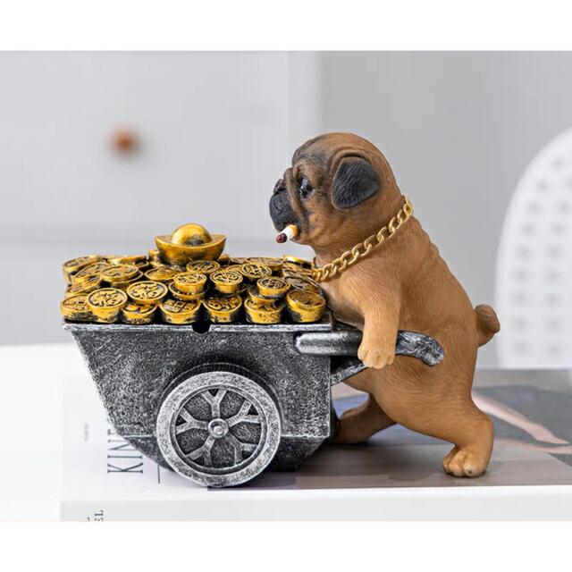 犬型 イヌ サングラス　パグ飾り パグ雑貨 置物 PUG 楽天市場】A015189犬型 灰皿 植木鉢 イヌ サングラス小物入れ