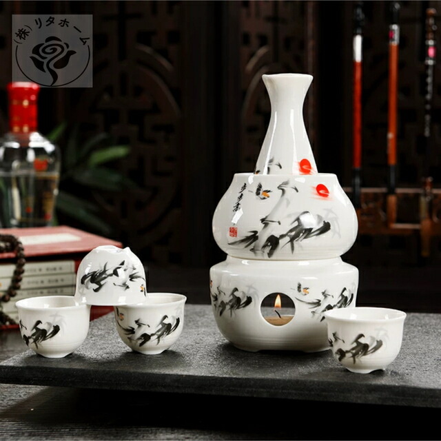 楽天市場】A004885酒燗器 熱燗 徳利 10点セット 陶器 おちょこ 酒器