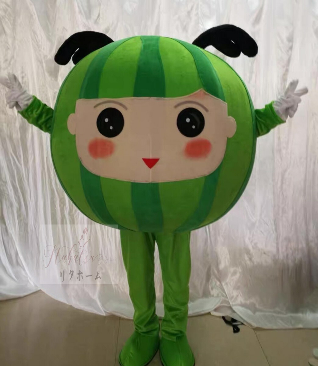 A051068コスプレお召しもの 着ぐるみ 成年者用着ぐるみ すいか文字記号 ハロウィン 仮面舞踏会