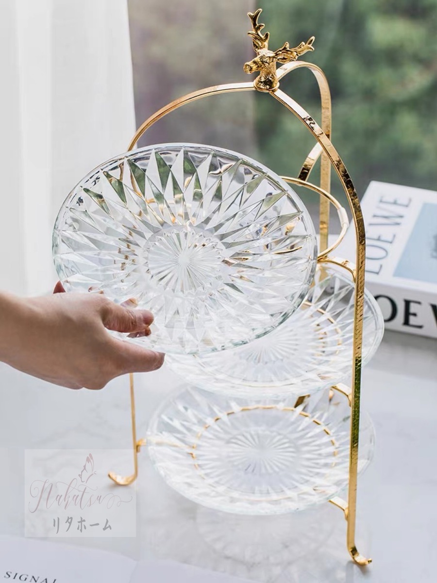 楽天市場】A000949ケーキ スタンド プレート 3段セット アフタヌーン