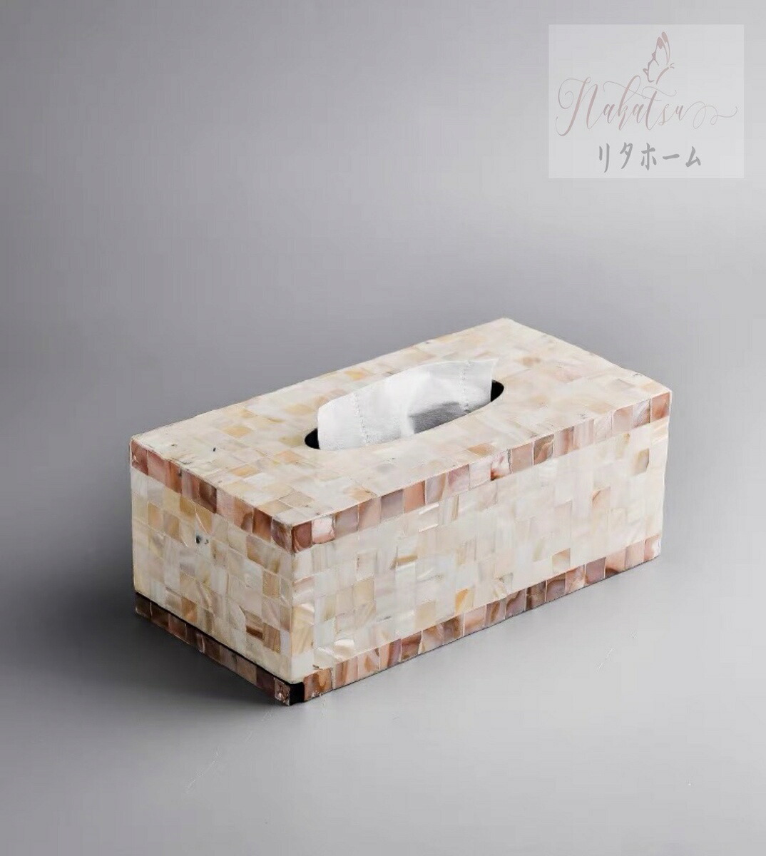 A051072御前上等感のある ．ティッシュ入れもの 貝入れ ティッシュボックス席