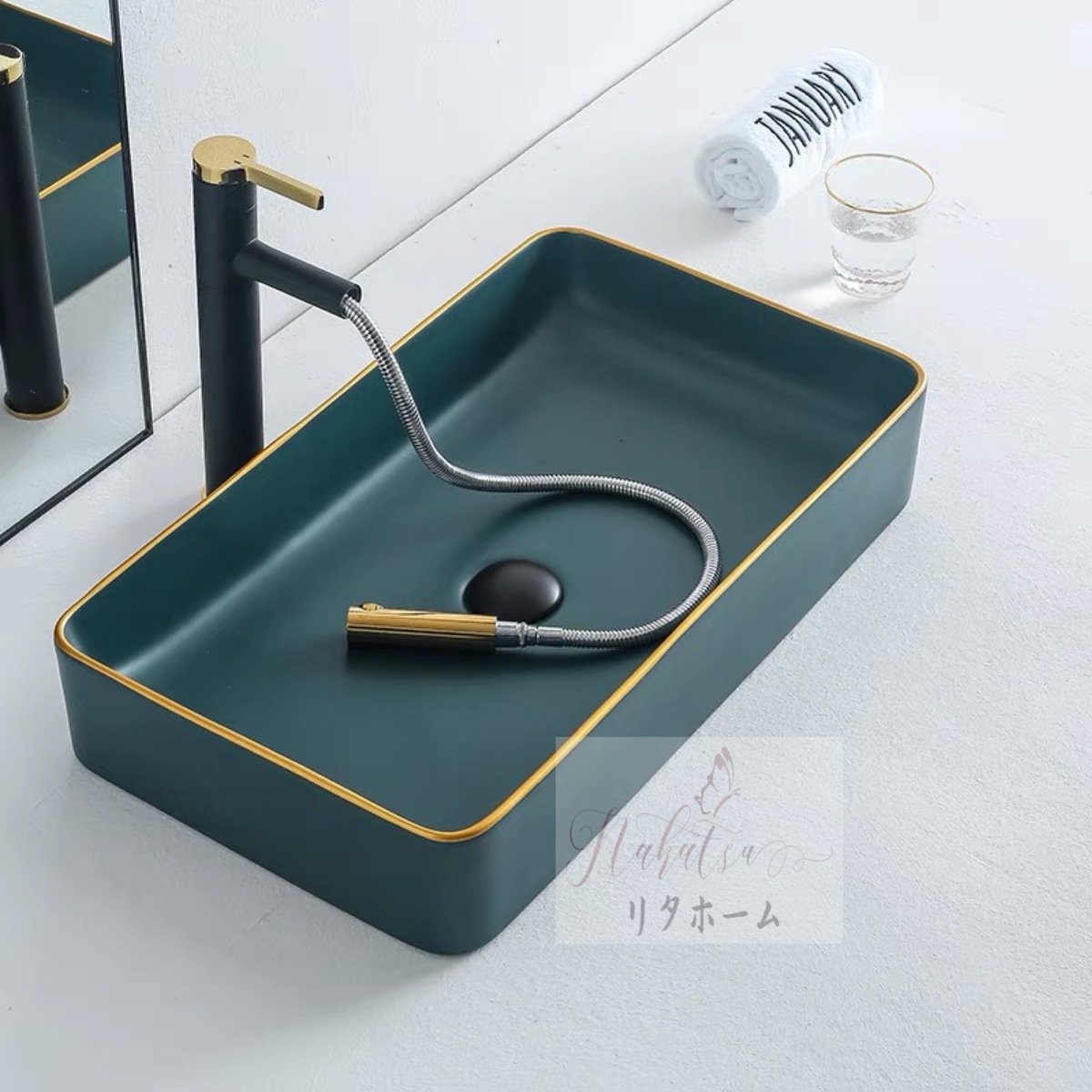 楽天市場】A000717高級洗面台 洗面ボウルセット ．洗面ボール 陶器 手