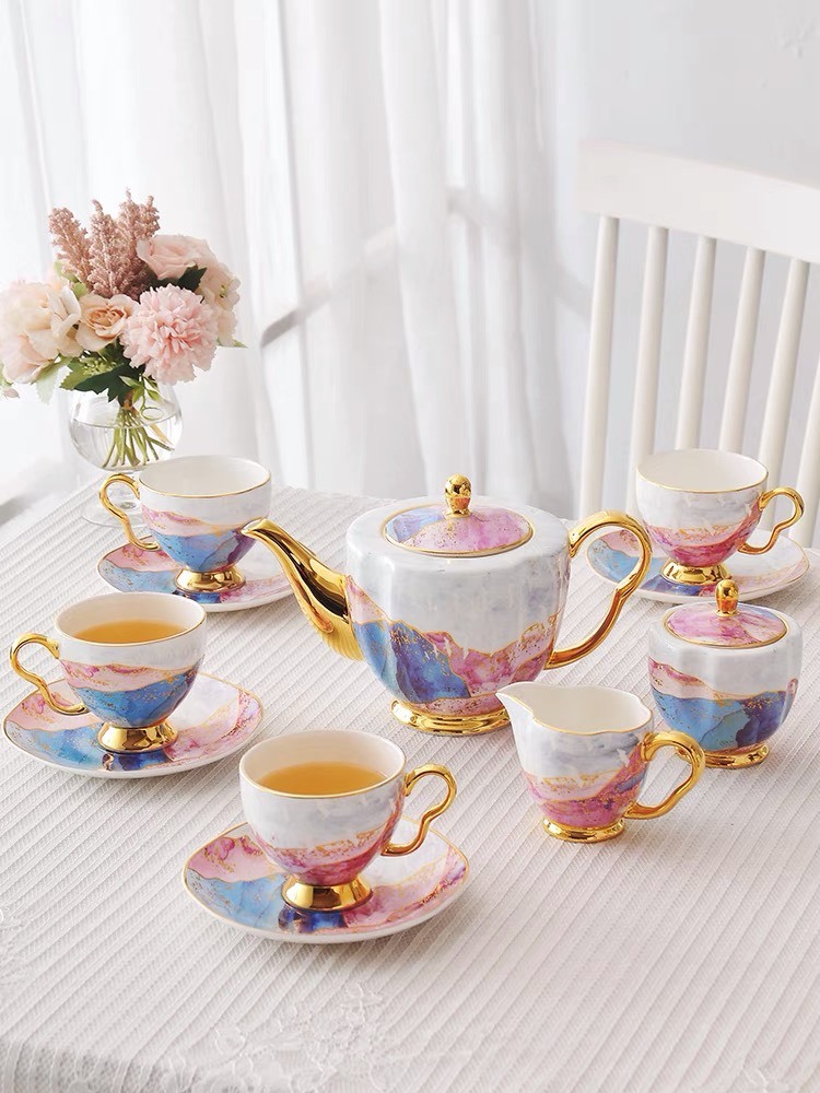 楽天市場】A049398高級ティーカップ＆ソーサー 6客セット 陶器．食器