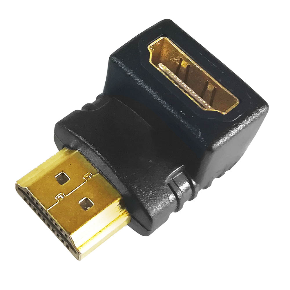 HDMIオス-HDMIメス延長用アダプター 90度 下向き HDMI 変換アダプタ 角度調整 L型アダプタ L字コネクタ 変換コネクタ 配線 スッキリ  ケーブル 角度 向き テレビ PC DVD fireTV fireスティック モニター コネクタ 24金メッキ Aタイプ-Aタイプ 延長 接続  オスメス 【完売】