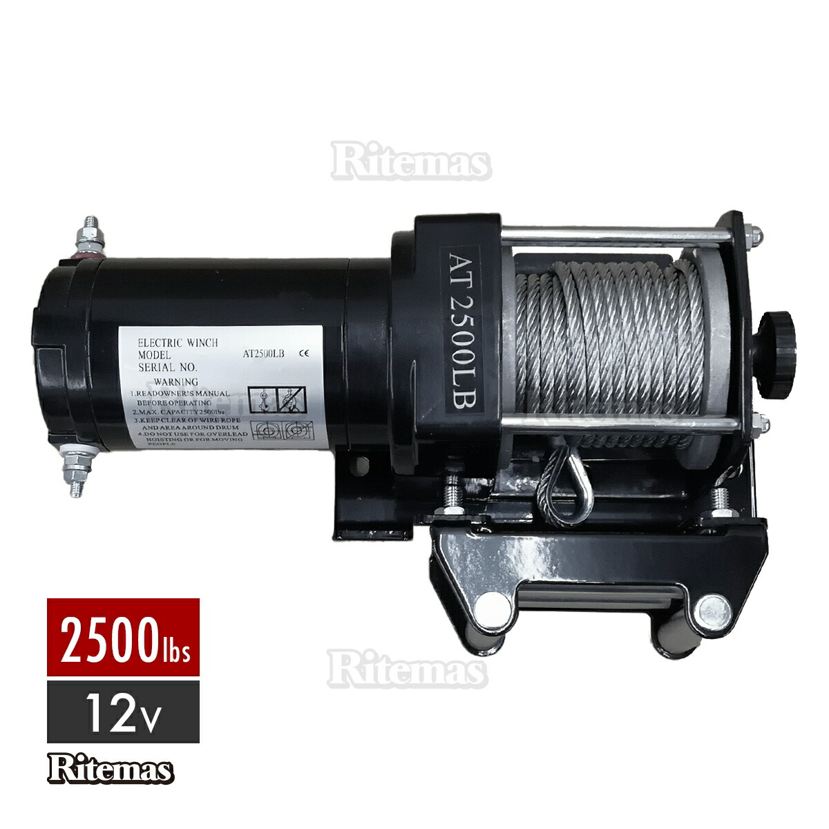 12Vウインチ 最大牽引力2000ポンド　ジムニー WEIMALL 電動ウインチ 12V 2000LBS（907kg） 電動 ウインチ 電動