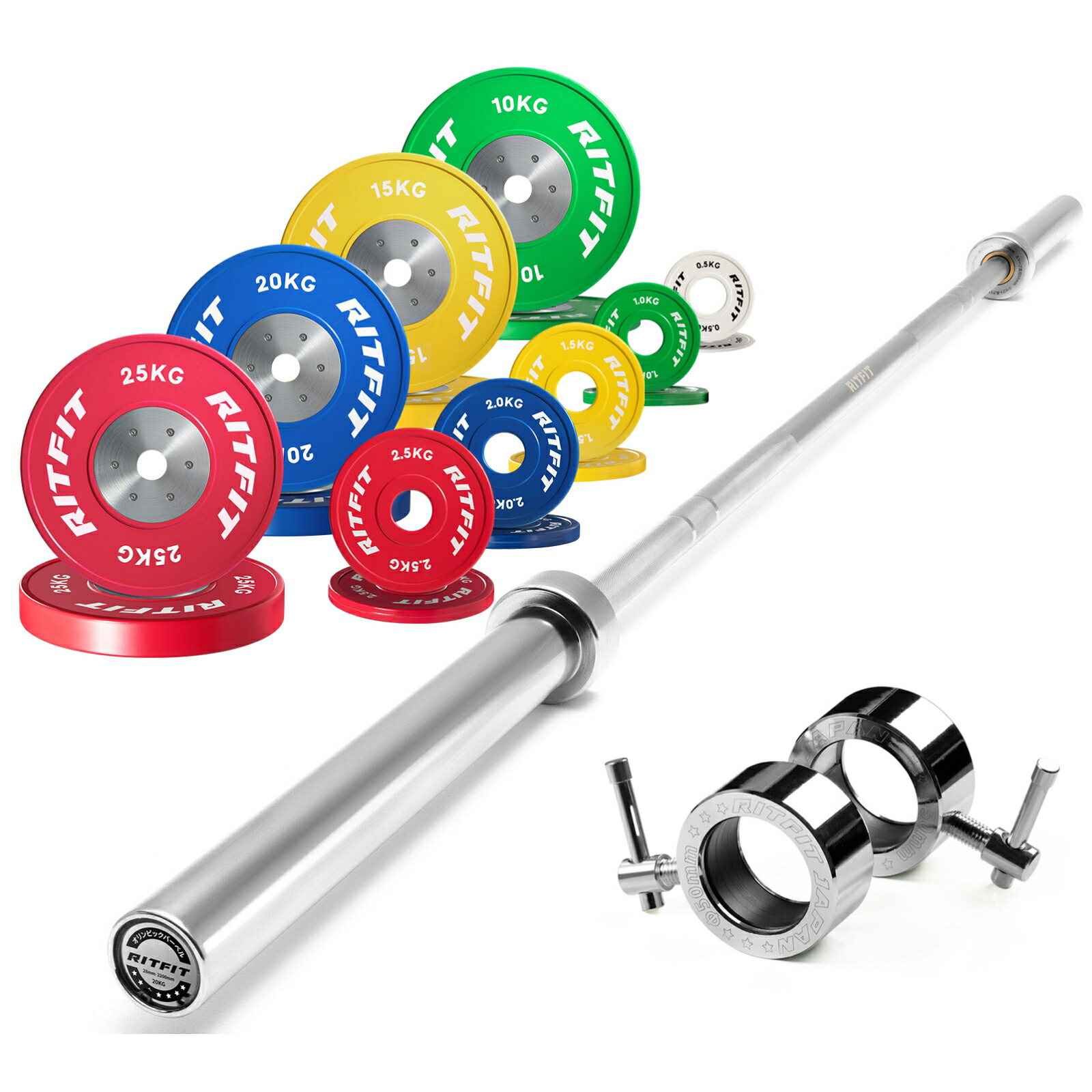 楽天市場】【楽天ランキング1位】RITFIT オリンピック バーベルセット