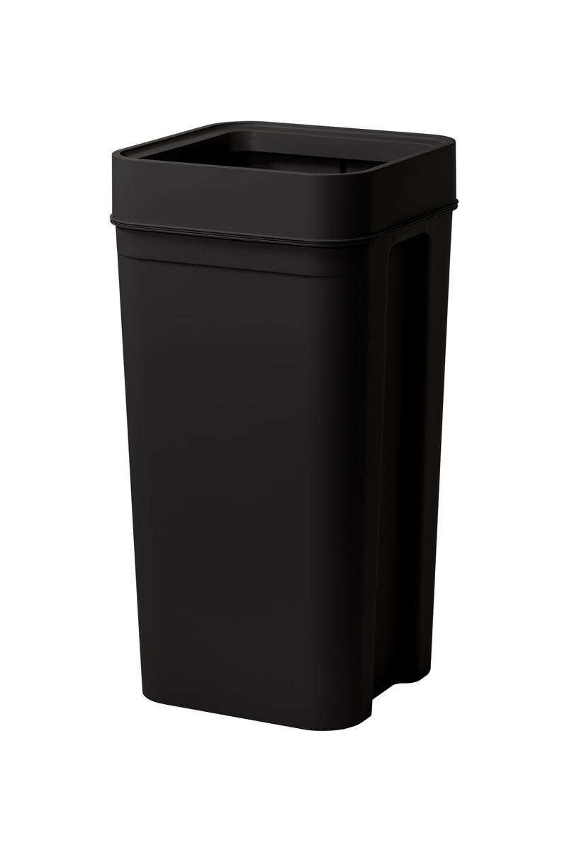ライクイット (like-it) フタなしゴミ箱 2分別可能 袋が見えない キッチン オフ ィス おしゃれ 約45L 日本製 マルチパーパスビン ブラック LBD-53