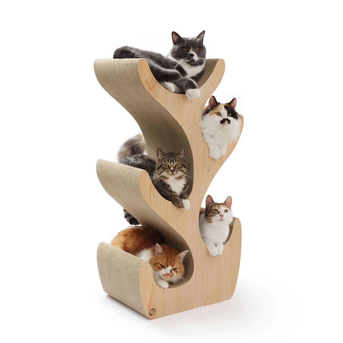 【Amazom.co.jp限定】 猫壱 キャットツリー レギュラー ライトブラウン｜村田商店