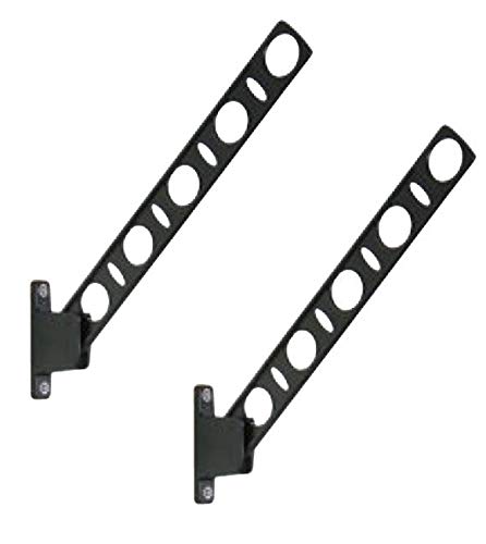 タカラ実業 ドライ・ウェーブ(DRY・WAVE) 窓壁用物干鉄器 KAN55 1書き割り2本組 黒いこと