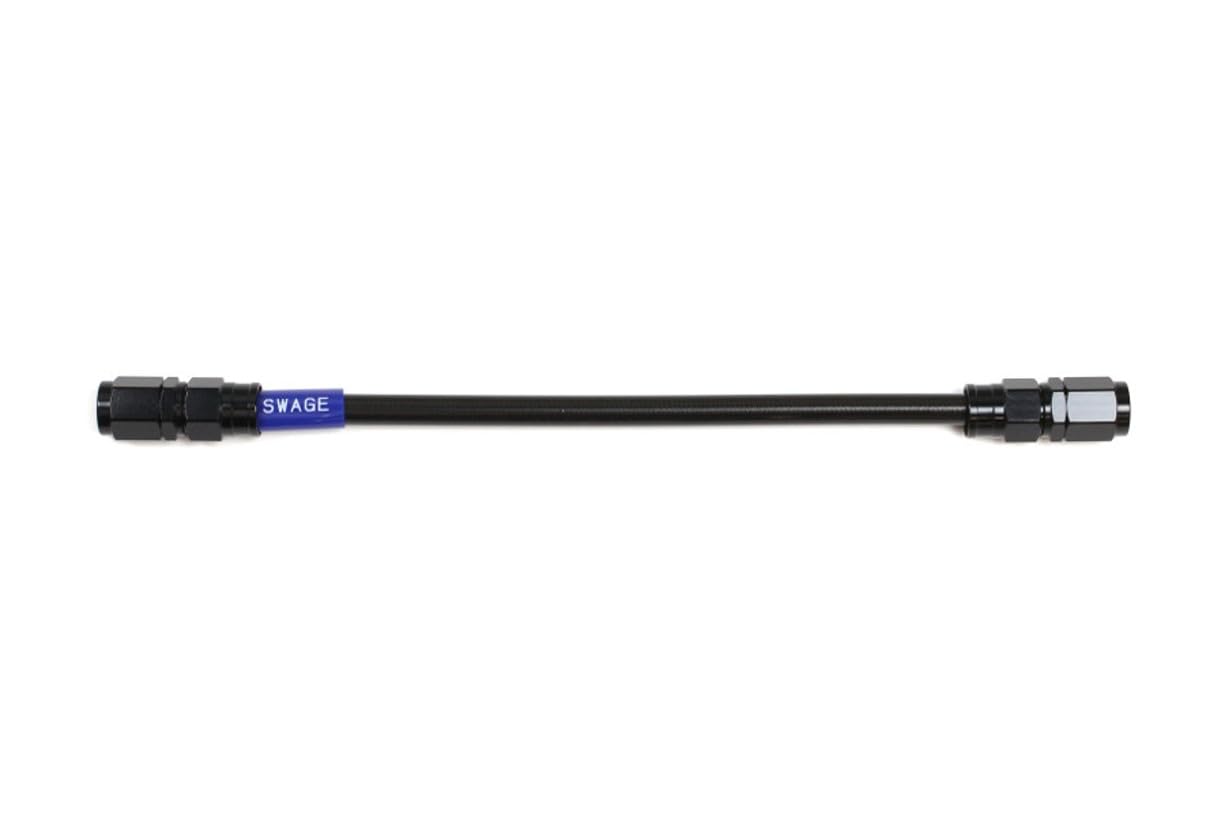 スウェッジライン(Swage Line) SWAGE LINE イージーオーダーブレーキホース 汎用ホース ストレートフィッティング アルミ(ブラック) ブラックスモークホース 1400mm BAKB-1010M-1400