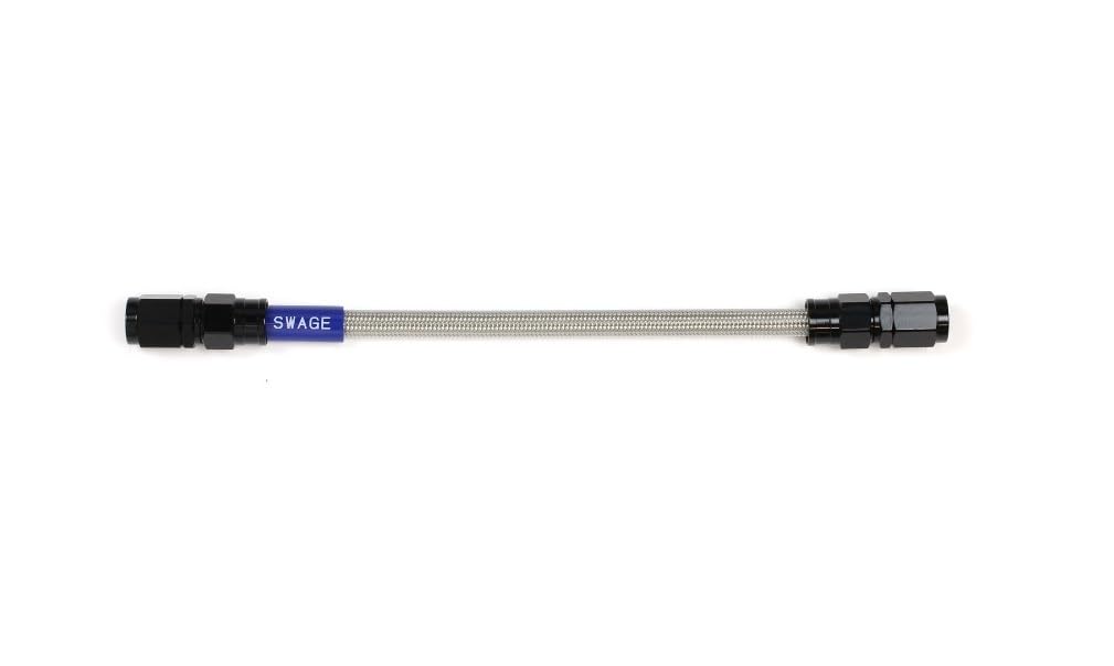 スウェッジライン(Swage Line) SWAGE LINE イージーオーダーブレーキホース 汎用ホース ストレートフィッティング アルミ(ブラック) ブラックスモークホース 900mm BAKB-1010M-0900