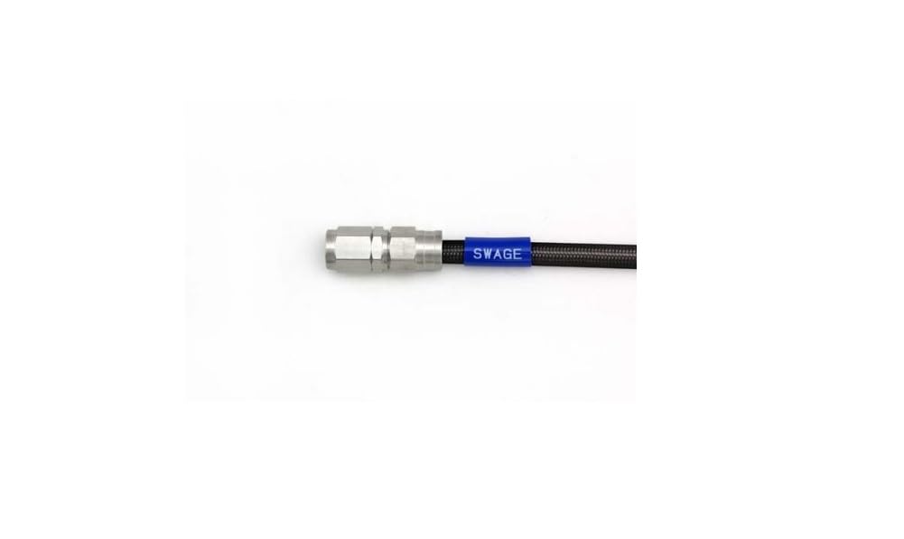 SWAGE LINE(スウェッジライン) イージーオーダーブレーキホース 汎用ホース ストレートフィッティング ステンレス ブラックスモークホース 1200mm STKB-1010M-1200