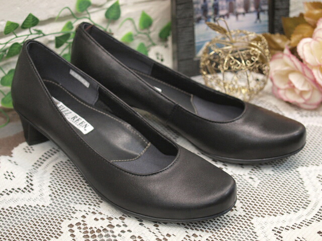 【FIZZ REEN】フィズリーン　3Eワイズ　ローヒールパンプス　2800【ブラック】【フォーマルパンプス ベーシックパンプス 本革パンプス ヒール4cm】【26SS】 11,154円
