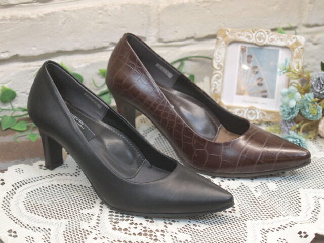 【FIZZ REEN /BELDAD】踵パンプス 8520【黒いこと(クロ)・DBRクロコ24珊・オーク材23珊】【25FW】