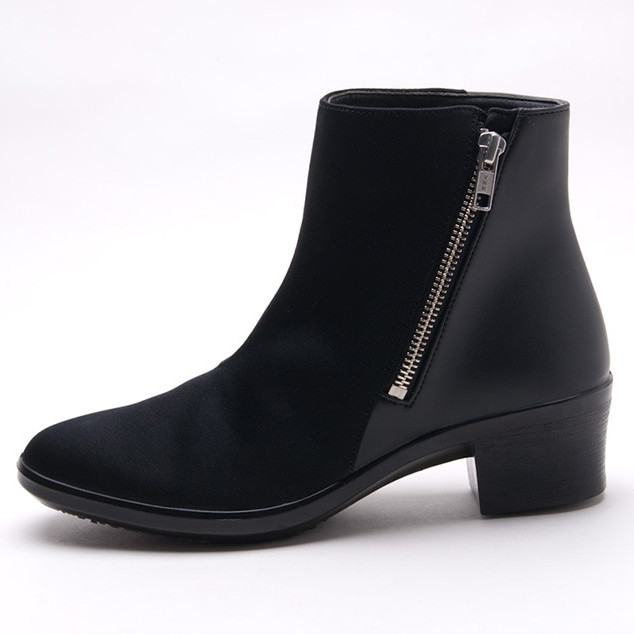 【TOP DRY】アサヒ　トップドライ　 防水ヒールショートブーツ　TDY　3969A【AF39699AA】【ブラックコンビ(合成繊維/人工皮革(エアリー)仕様)】【晴雨兼用　レインシューズ】【25FW】｜RIV靴店