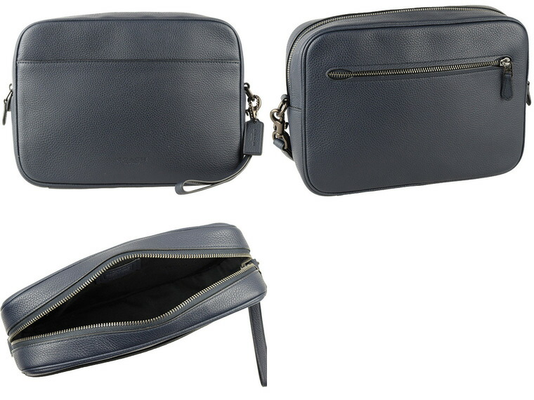 最高級流行 のcoach コーチ バッグ アウトレット メンズ ポイント10倍 23日24時迄 コーチ Coach セカンドバッグ クラッチバッグ メンズ アウトレット 757mid Zz ミッドナイト レザー 金具ガンメタル 父の日ギフト 送料無料 ファッション かっこいい オシャレ