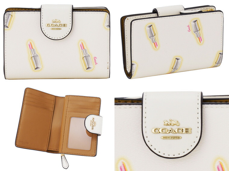 アウトレット コーチ オシャレ レディース リップスティック コーチ ポイント10倍 Coach 二つ折り財布 リップスティック 財布 ケース 財布 Coach 新作 22日時 アウトレット C25imcah ファッション かわいい 可愛い オシャレ おしゃれ リヴェラール