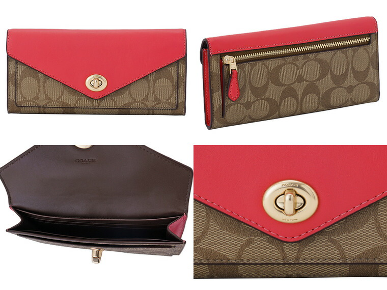 新作 可愛い レディース Coach アウトレット ポイント10倍 シグネチャー 財布 コーチ 二つ折り長財布 Coach レディース財布 22日時 コーチ シグネチャー アウトレット C3315imd9s ファッション かわいい 可愛い オシャレ おしゃれ リヴェラール