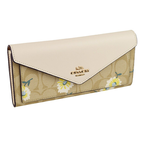 レディース 財布 Coach アウトレット アウトレット ポイント10倍 コーチ 10日0時 11日10時迄 C3721imotvバッグ 小物 ブランド雑貨 シグネチャー シグネチャー 新作 Coach アウトレット コーチ 二つ折り長財布 花柄 C3721imotv リヴェラール セール