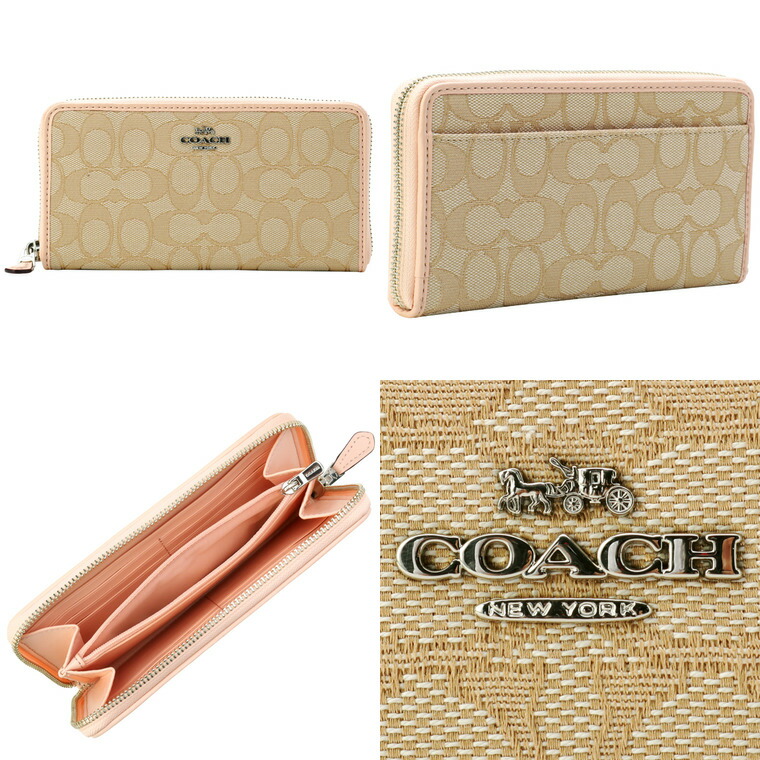 レディース ラウンドファスナー シグネチャー アウトレット リヴェラール ブランド Fsvbax Coach 財布 並行輸入品 Coach コーチ アウトレット 長財布 コーチ アウトレット レディース 新作 在庫あり 即出荷可