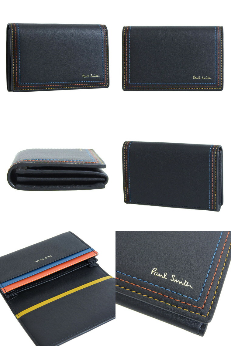 ポールスミス Paul Smith 名刺入れケース カードケース ブラックマルチ メンズ Psmc0135 Sermus Es