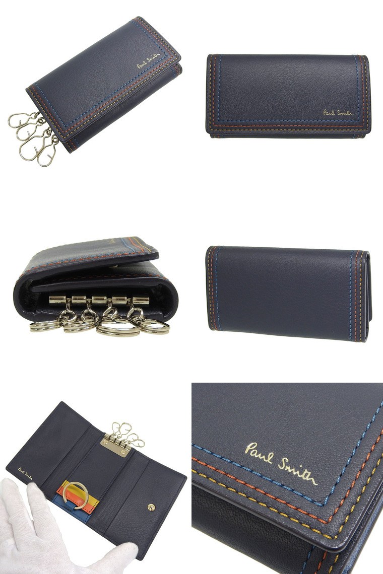 ポールスミス Paul Smith キーケース キーケース ネイビーマルチ メンズ Psmk0093 Sermus Es