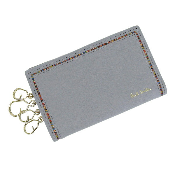 保証 ポールスミス 小物 メンズ レディース アウトレット 4連 キーケース 鍵入れ レザー グレー Bps276 Psmk0132 Paul Smith Fucoa Cl