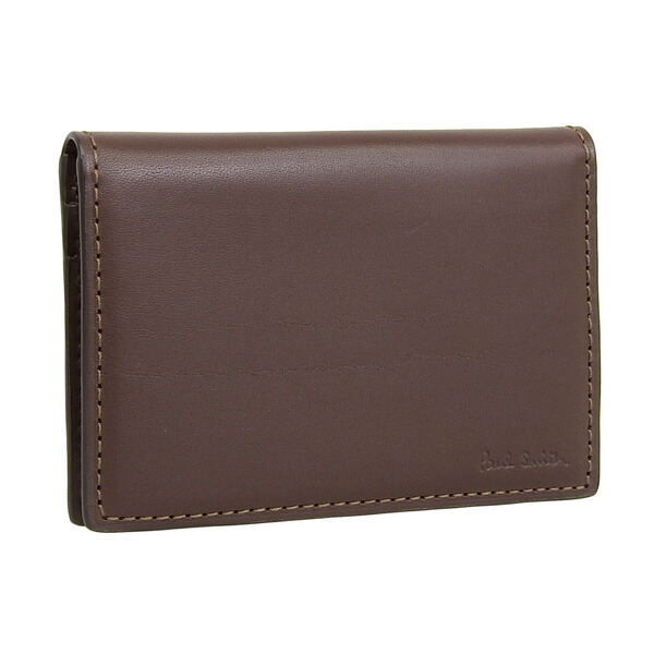 ポールスミス 小物 メンズ レディース カードケース アウトレット品 レザー チョコ PSMP0094 PAUL SMITH バレンタイン 早割 スーパーセール
