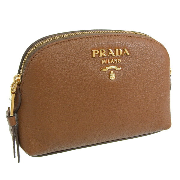 プラダ 小物 レディース 合財袋 降車口品 赤銅色 1ND005 VIT. DAINO CANNELLA PRADA 百貨店大売り出し