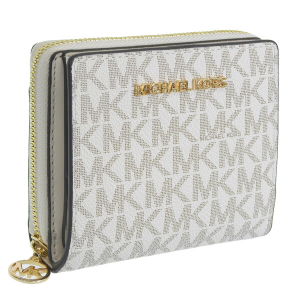 マイケルコース 財布 レディース 二つ折り財布 アウトレット品 クリームマルチ JET SET TRAVEL D35H3GTVF2B-LTCMLT MICHAEL KORS