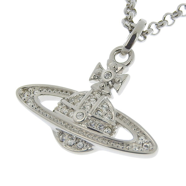 ヴィヴィアンウエストウッド アクセサリー レディース ネックレス シルバー×クリスタル MINI BAS RELIEF PENDANT 6302008602P116CN VIVIENNE WESTWOOD スーパーセール