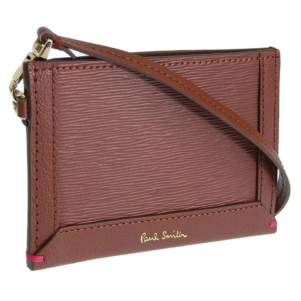 ポールスミス 小物 メンズ レディース カードケース アウトレット品 レザー キャメル PSMP0102 PAUL SMITH ポイント10倍 スーパーセール｜リヴェラール店