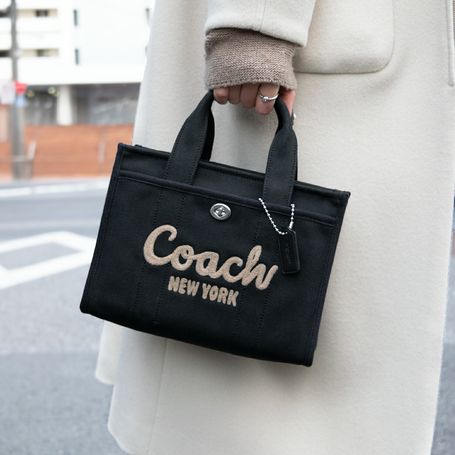 コーチ バッグ レディース 2WAY トートバッグ キャンバス ブラック CARGO TOTE 26 CP164LHBLK COACH