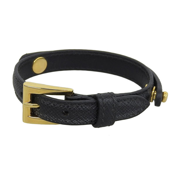 海外限定*PRADA*編み込みナッパレザーブレスレット ロゴ付き PRADA プラダ ブレスレット 日本未発売 2IB061 BRACCIALI NAPPA