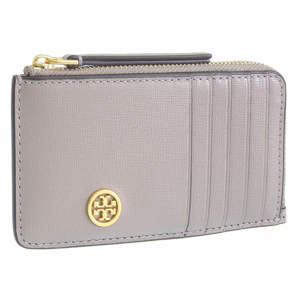 トリーバーチ 小物 レディース 歌留多容れもの なめし革 グレージュ ROBINSON TOP-ZIP CARD CASE 87162-082 TORY BURCH 百貨店大売り出し
