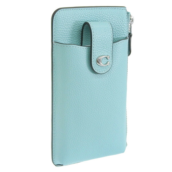 コーチ 小物 レディース スマホウォレット アウトレット品 レザー ライトブルー ESS PP PHN WLT CJ866LHVSE COACH スーパーセール｜リヴェラール店