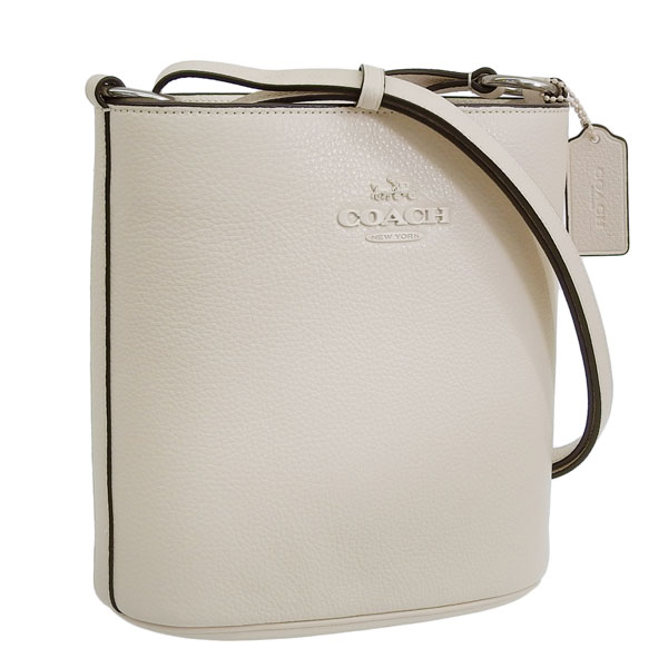 COACH ホワイト レザー ショルダーバッグ COACH コーチ ショルダーバッグ レザー シティ バケットバッグ