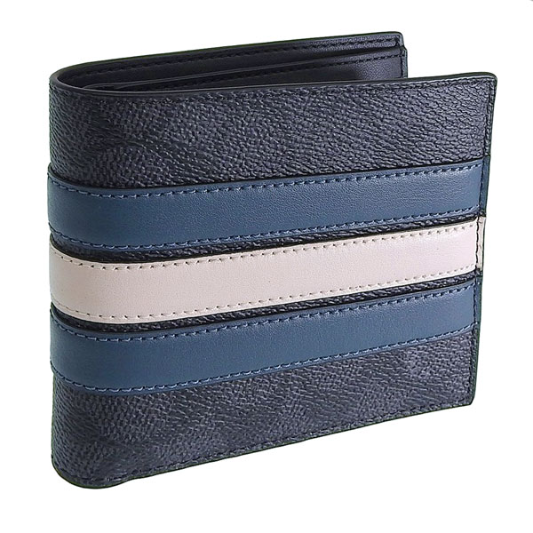 コーチ職 金入れ メンズ 二つ折り金入れ 逃げ口 濃灰色マルチ 3IN1 PCD SG VRTY STR CW385WTC COACH