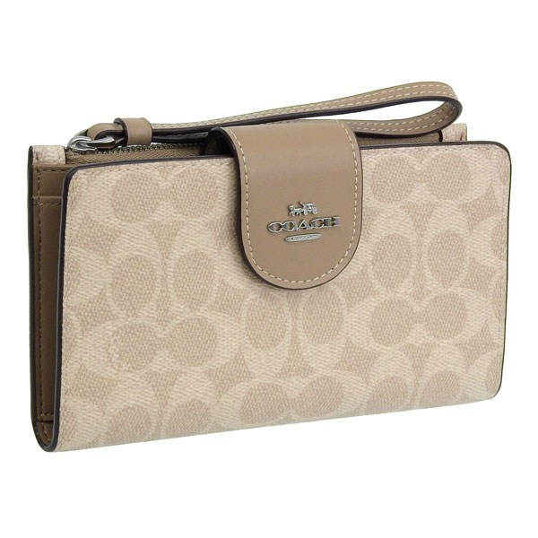 コーチ 財布 レディース 長財布 アウトレット ベージュ PHONE WLT SIG CNVS CW780SVPWH COACH 16,872円