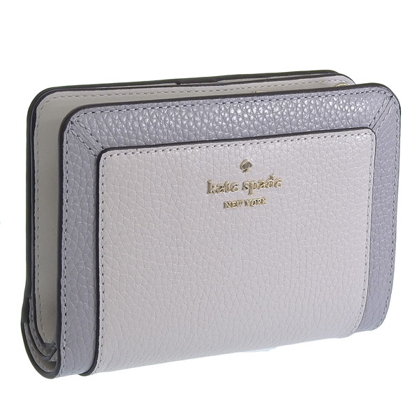 ケイトスペード 財布 レディース 二つ折り財布 アウトレット レザー アイボリー×グレーマルチ lena md compbifold KI834-020 KATE SPADE