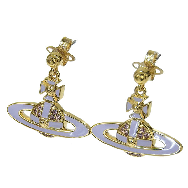 ヴィヴィアンウエストウッド アクセサリー レディース ピアス アウトレット ゴールド&times;パープル NEIL MINI BAS RELIEF EARRINGS 6202014L02R120｜リヴェラール店