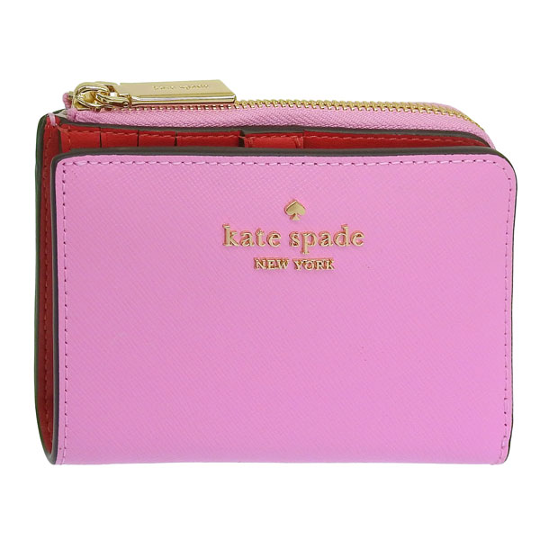 ケイトスペード 財布 レディース 二つ折り財布 アウトレット レザー ピンク MADISON SM LZIP WAL KH615-651 KATE SPADE