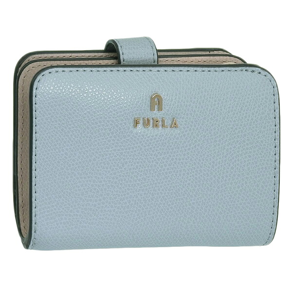フルラ 財布 レディース 二つ折り財布 レザー ブルー×ベージュ FURLA CAMELIA S COMPACT WALLET WP00315ARE0003593S FURLA